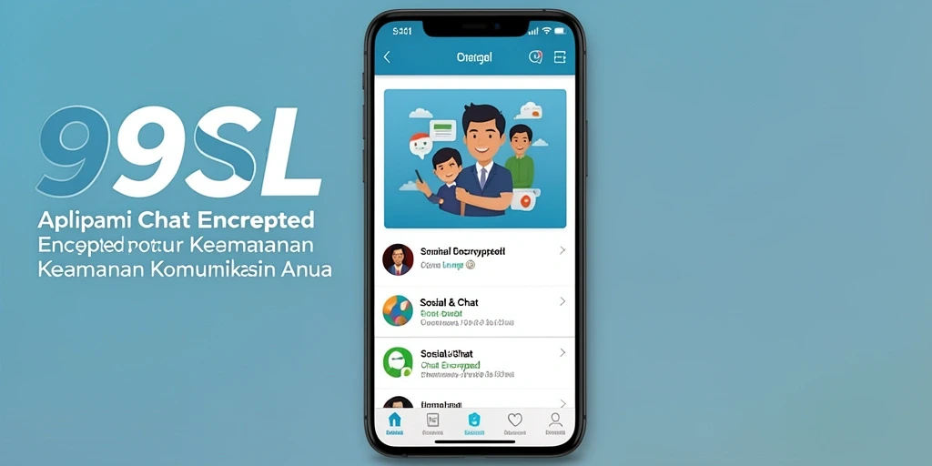 Tampilan antarmuka 99SL yang sederhana dan intuitif untuk Chat Encrypted.