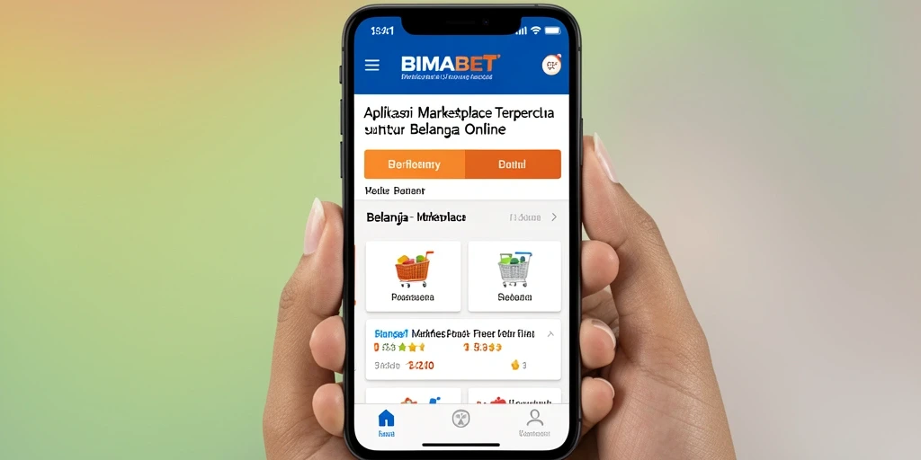 Antarmuka utama aplikasi <strong>BIMABET</strong> yang memudahkan navigasi belanja online.