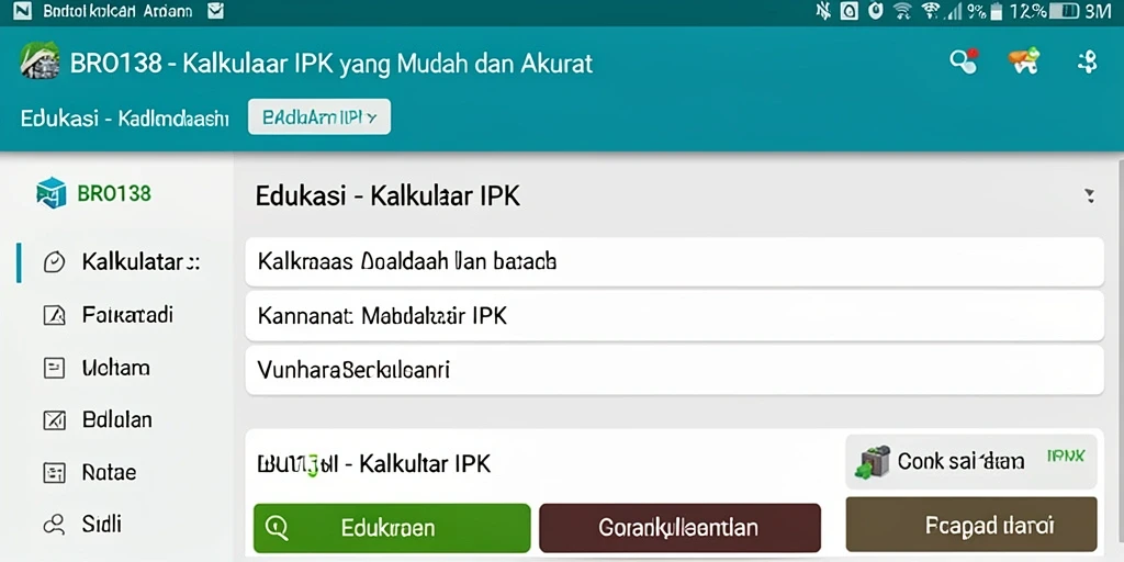 Tampilan antarmuka BRO138 untuk kalkulasi IPK yang mudah dan informatif.