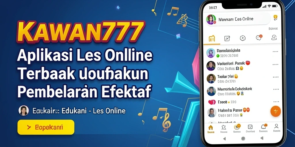 Tampilan antarmuka KAWAN777 memudahkan pengguna dalam belajar secara online.