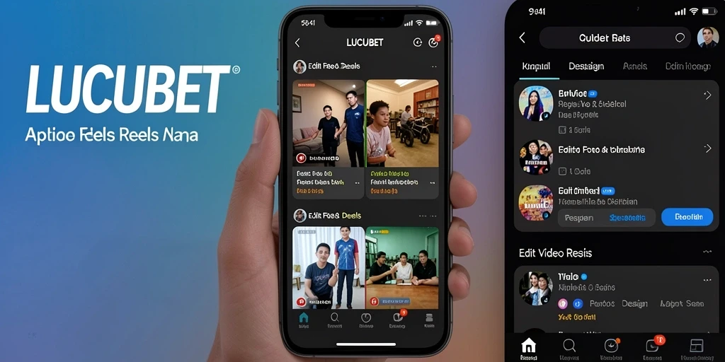 Antarmuka LUCUBET untuk Edit Video Reels yang mudah dan menarik.