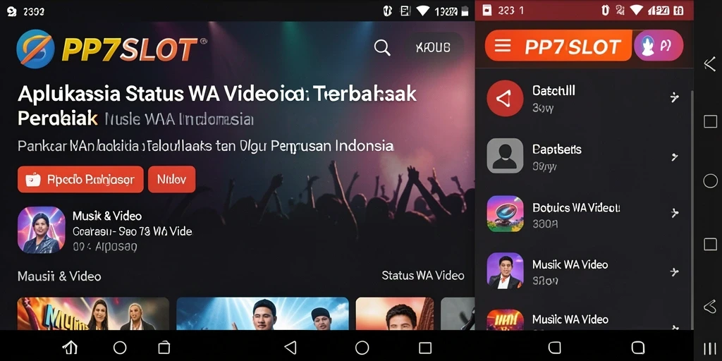 Tampilan antarmuka aplikasi PP7SLOT yang sederhana dan menarik.