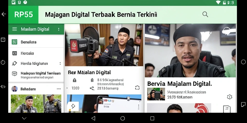 Tampilan antarmuka menarik aplikasi Majalah Digital RP55.