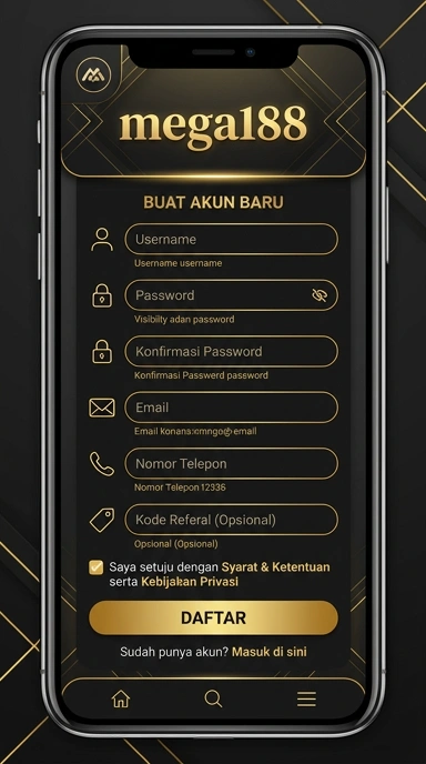 Buat Akun Baru di Mega188 dengan Mudah